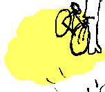 Bicycle under a shade of a tree