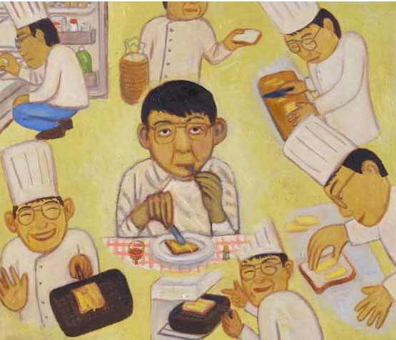 Making chees on toast