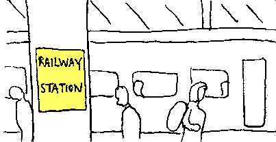 arrival in London station