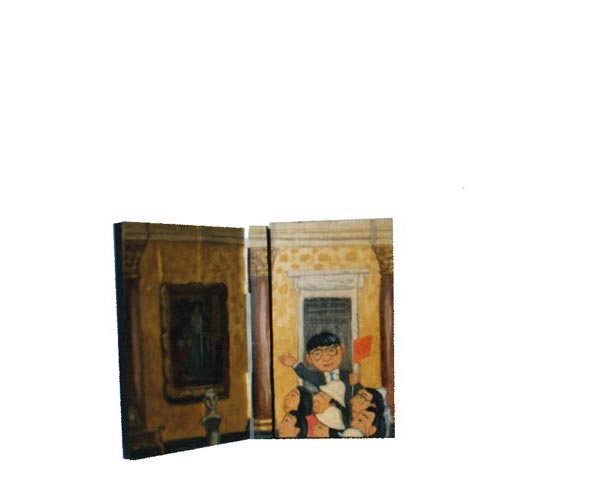 on the left you  can see a painting by...